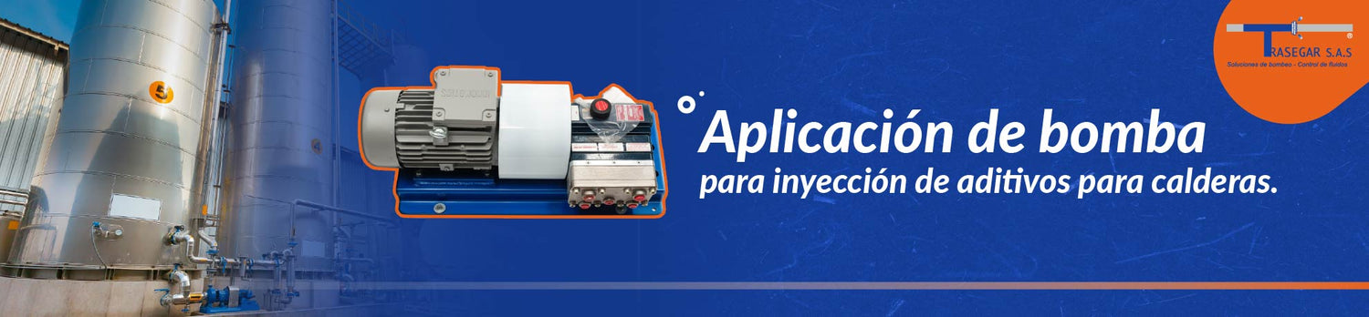 Aplicación de Bomba para inyección de aditivos para calderas
